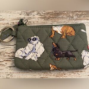 Vera Bradley Zip ID Case In Dog Park Pattern New With Tag